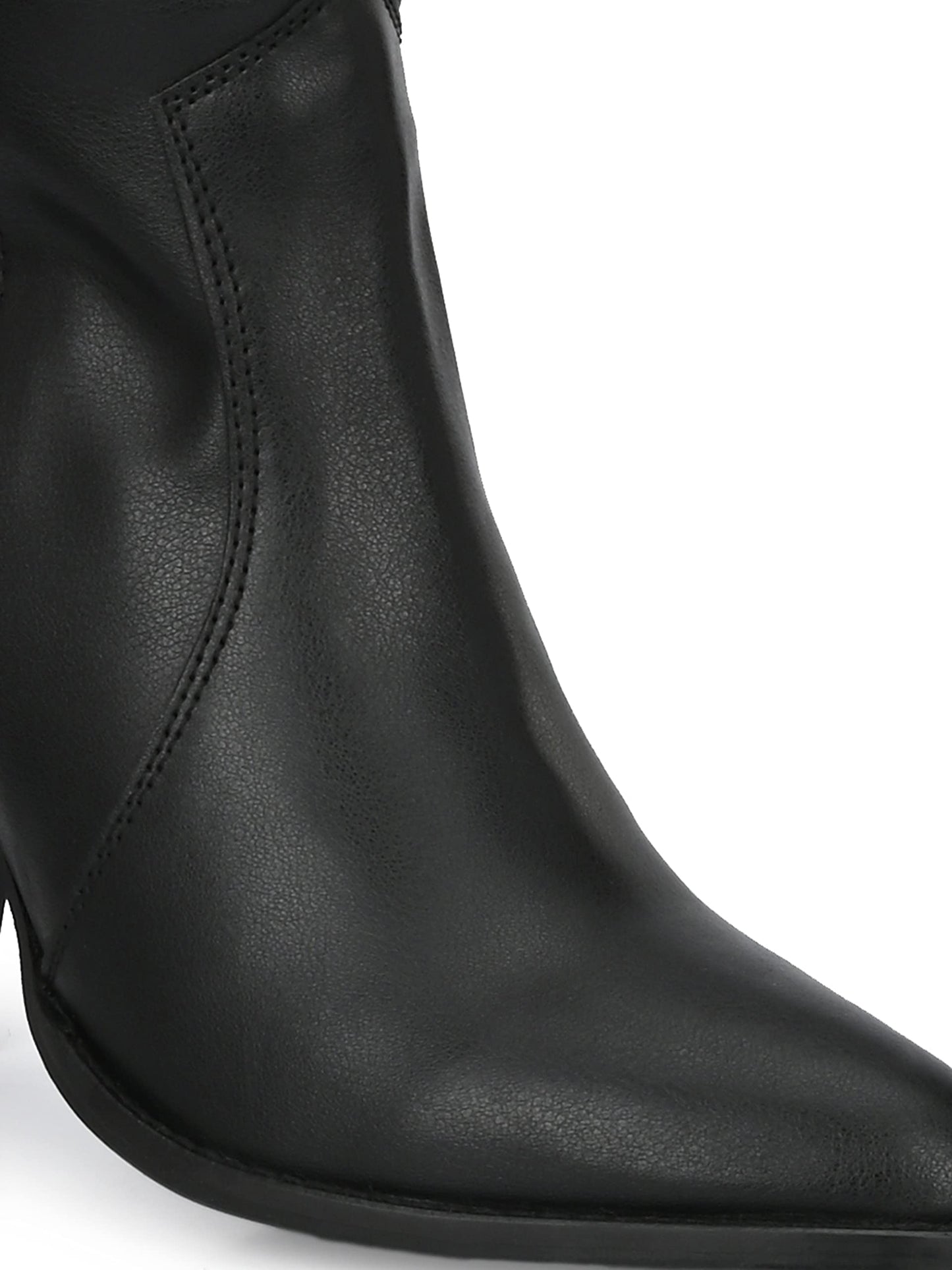 Delize Black Women mid Heel Over Knee Boots