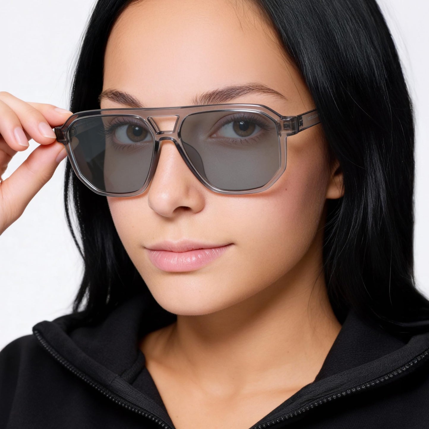 Vincent Chase by Lenskart | Grey Hexagonal Stylish Sunglasses | UV Protected | For Men & Women | Large | VC S13833