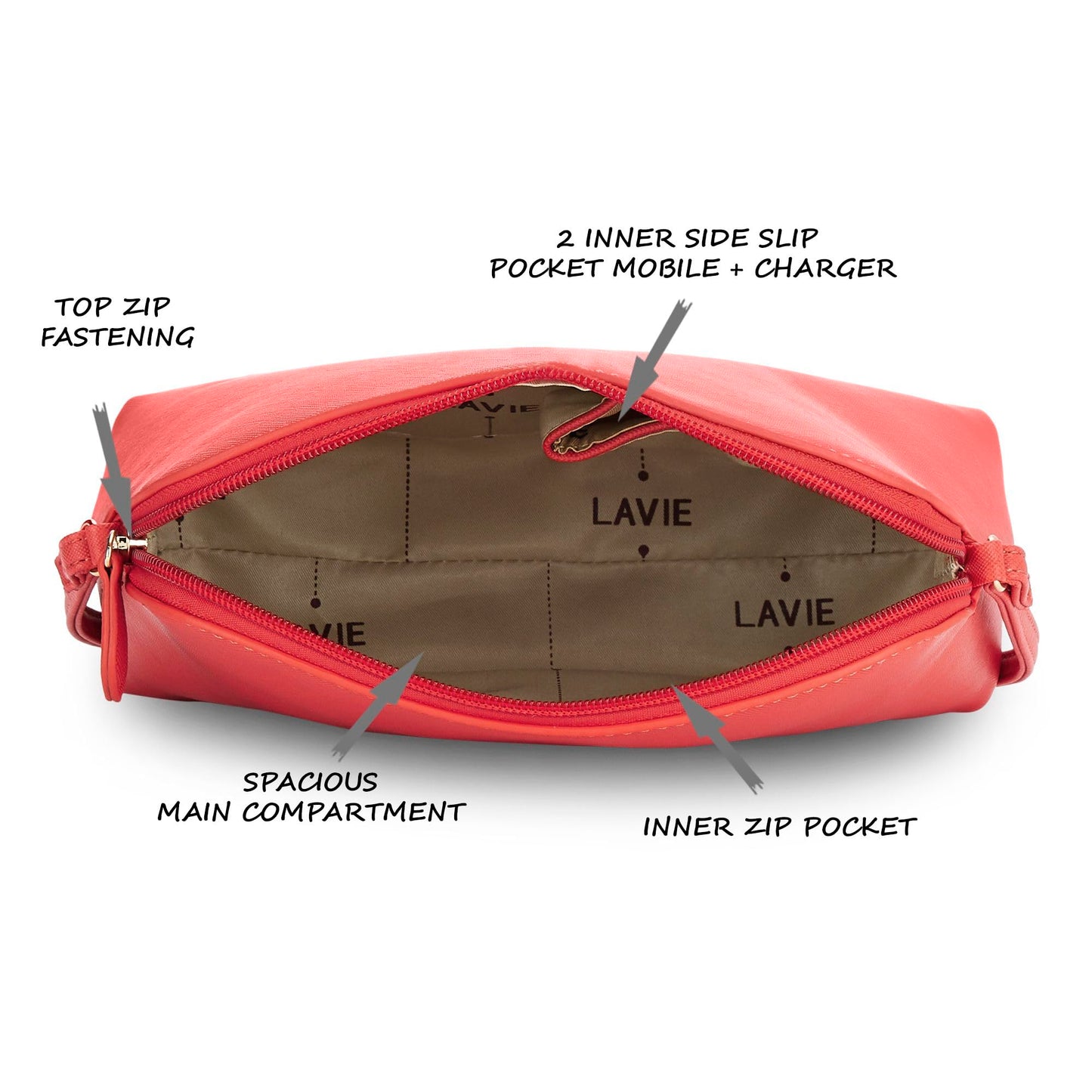 Lavie Women's Sling Bag (Coral)