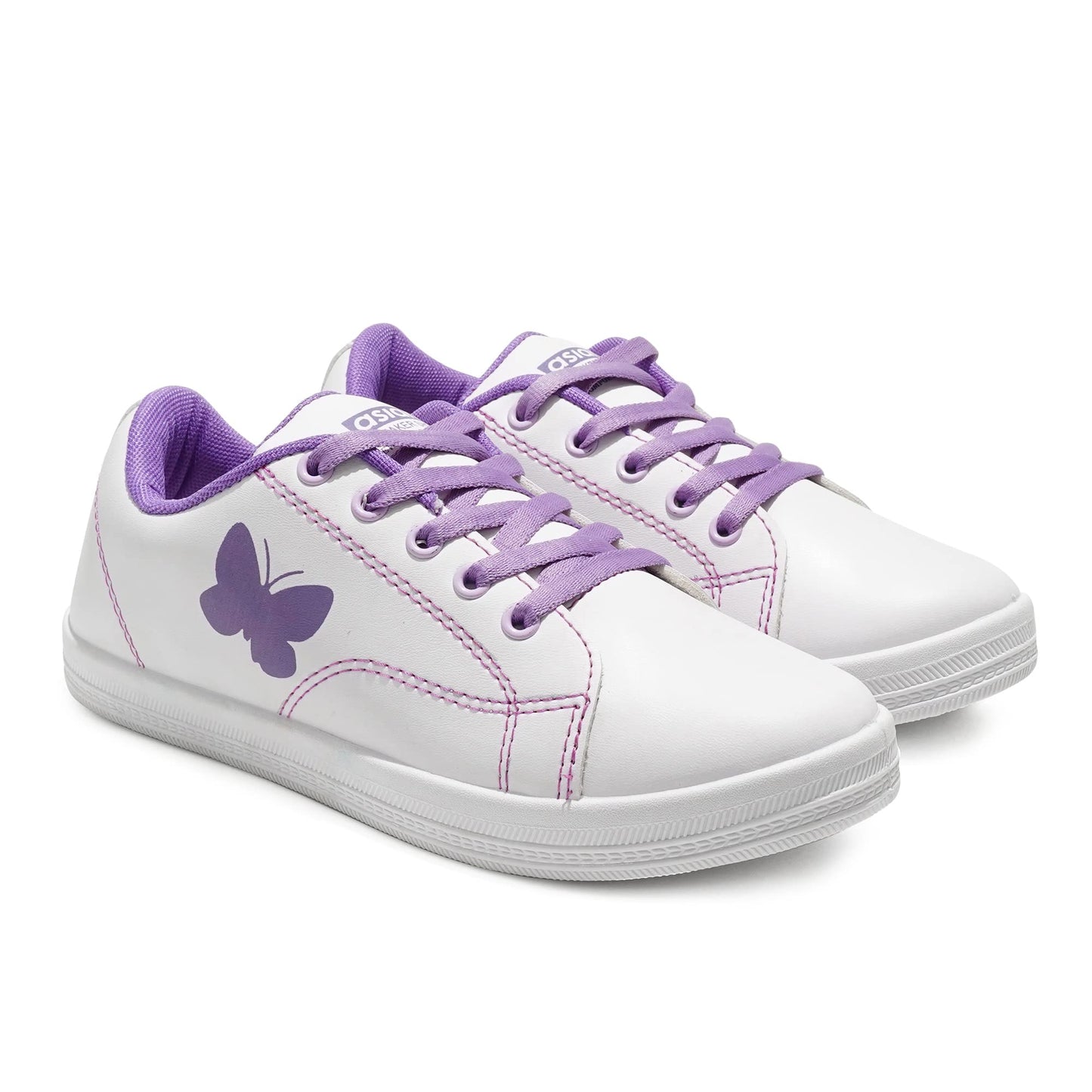 ASIAN Women Jasmine Casual White Sneaker, Stylish Shoes with Lightweight Extra Cushion Canvas lace-Up Shoes for Girl's & Women's…