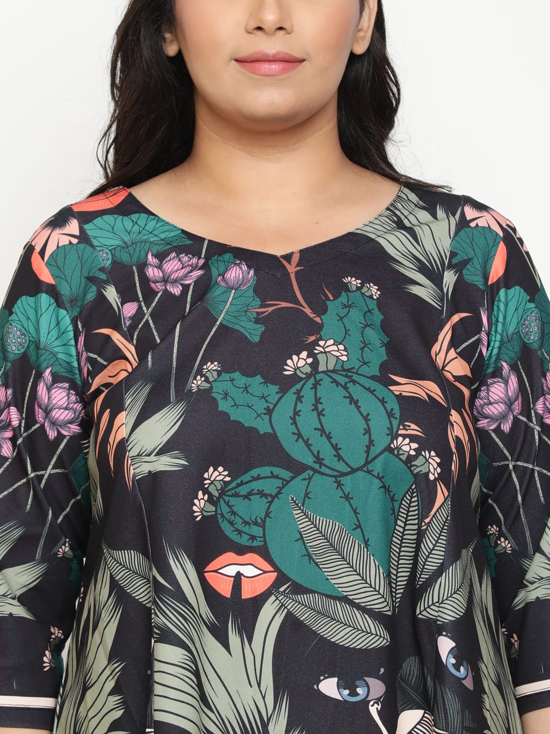 AMYDUS Plus Size Dress for Women | Printed | A Line Fit | Cloud Soft Fabric | Sweat Absorbing | XL to 9 XL Dresses