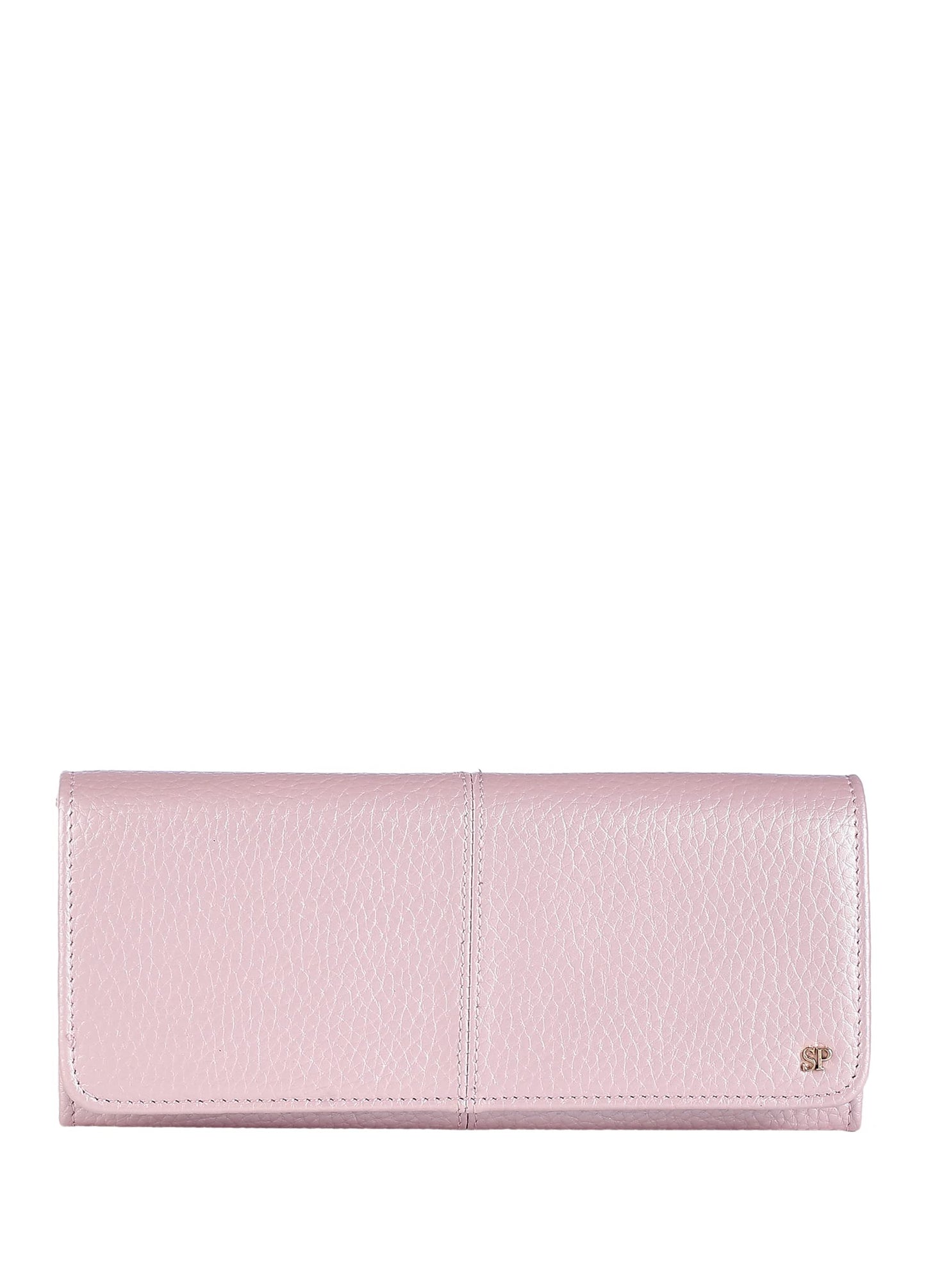 Satya Paul Metallic Faux Leather Pink Wallet for Women