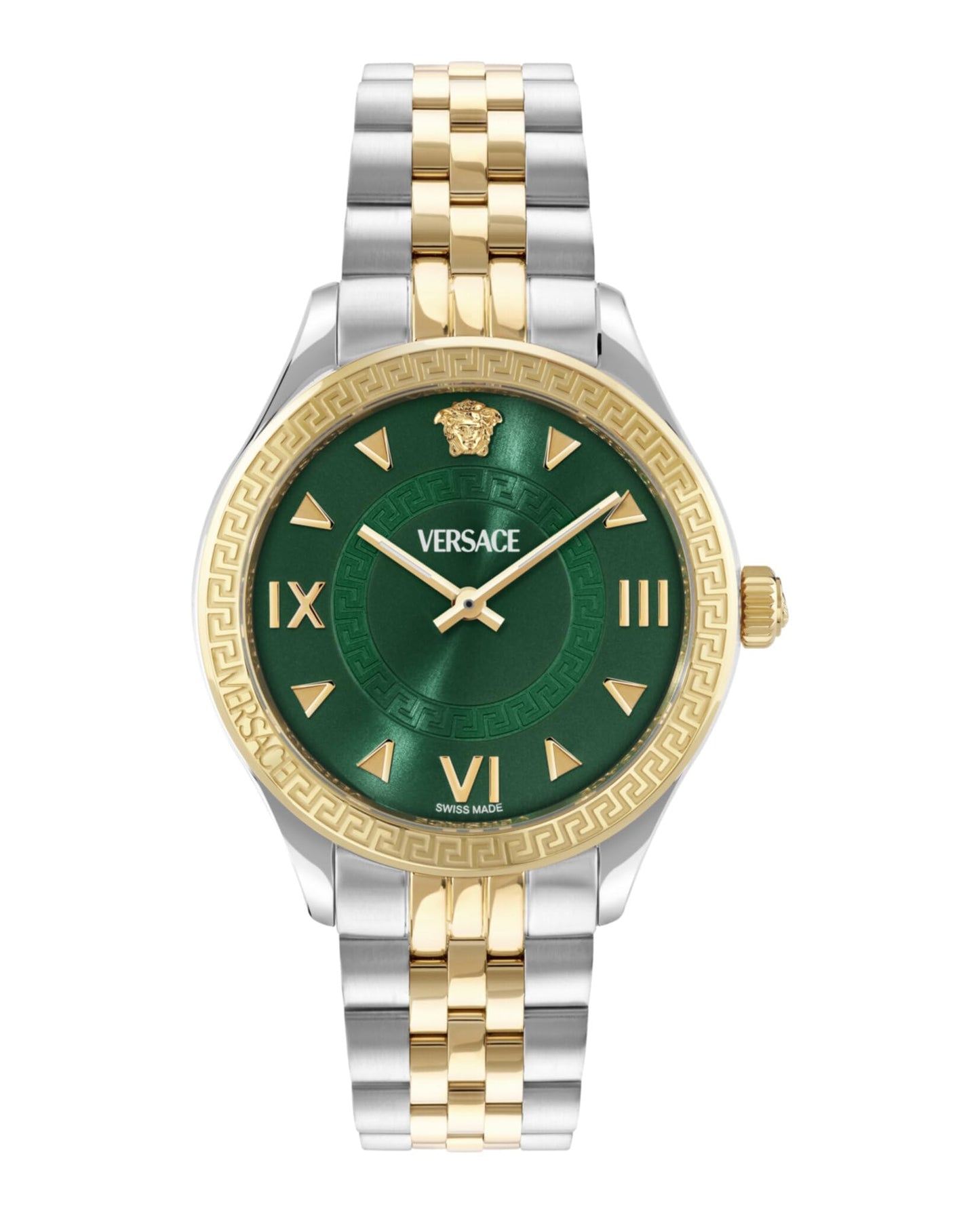 Versace Hellenyium Lady Rest 35 mm Green Dial Women Analog Watch- VE2S01125