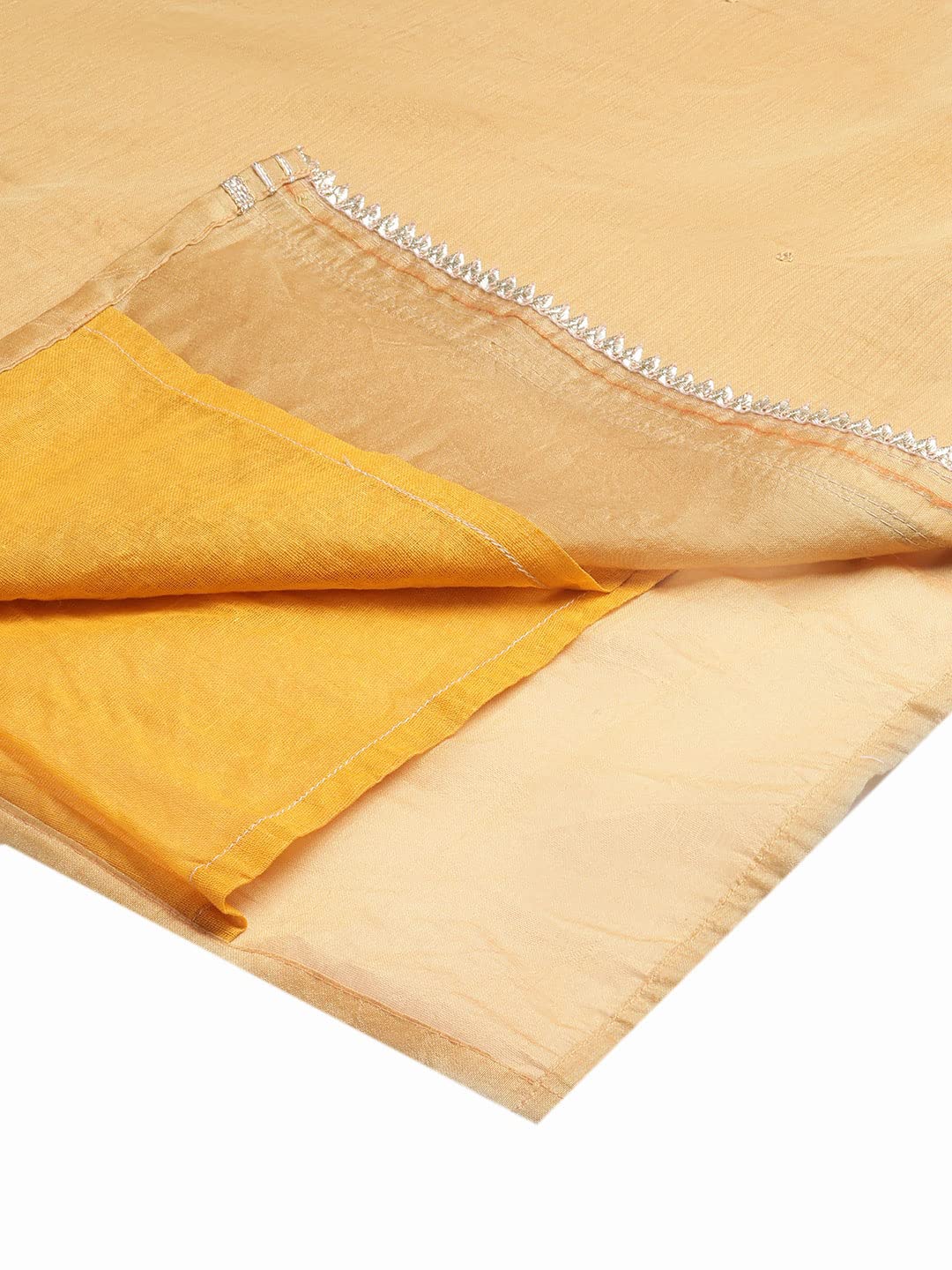 Divena Yellow Gold Solid Chenderi Kurta Sharara Set with Dupatta-DK0738-3XL