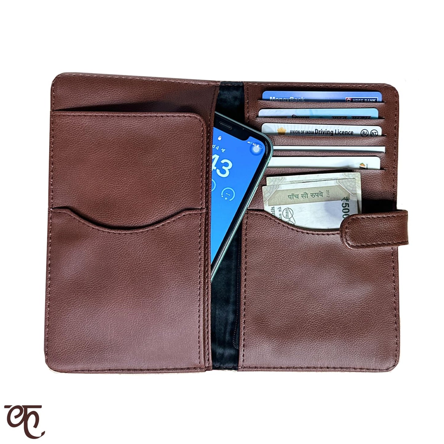Kalankit Wallet for Woman | Vegan Leather Passport Wallet for Women | Bi-Fold Long Purse for Women Wallet, Birthday Gifts for Women, Passport Holder | Night Magic