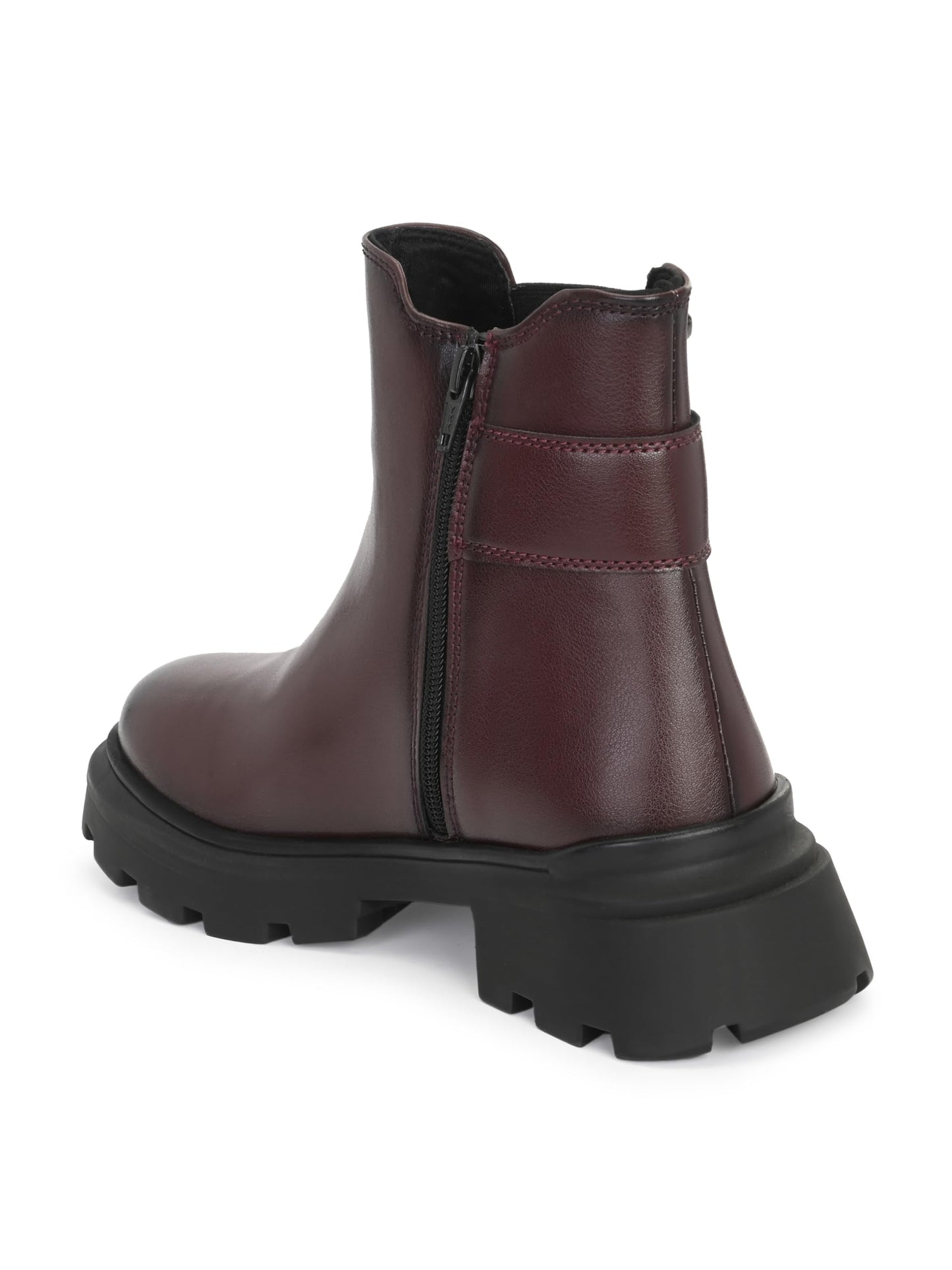 Delize Cherry Lightweight Women chelsea ankle boots with buckle detail and track outsole 67305-39