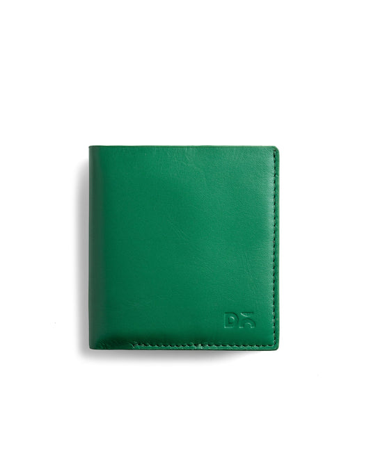 DailyObjects Green Even Bi-Fold Wallet | Men | Premium Design | Full-Grain Leather | Gents Wallet Branded | Handcrafted | Guys | Card Holder | Dedicated Sleeve | Flap Pocket