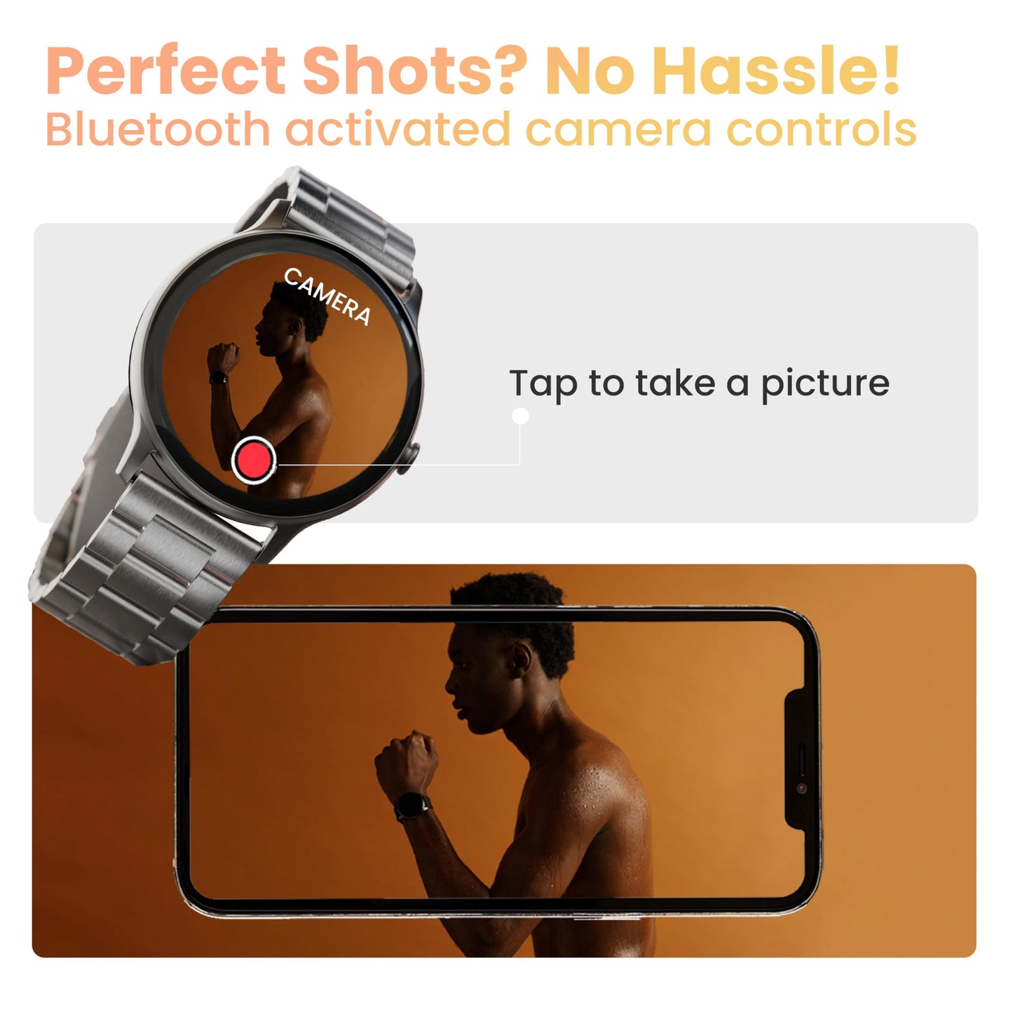 GOBOULT Dire Smartwatch: 1.38'' 2.5D Curved HD Display, BT Calling, 500 Nits Brightness, IP67, 250+ Watchfaces, 120+ Sports Modes, AI Voice Assistant, SpO2 Monitoring (Silver)