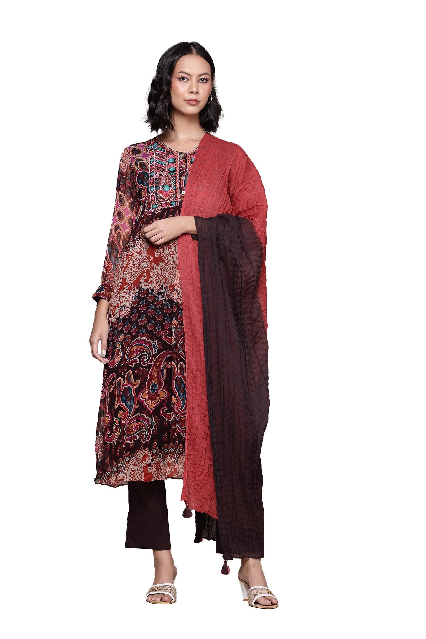 Aarke Ritu Kumar Black Cashmere Kurta With Pant And Dupatta