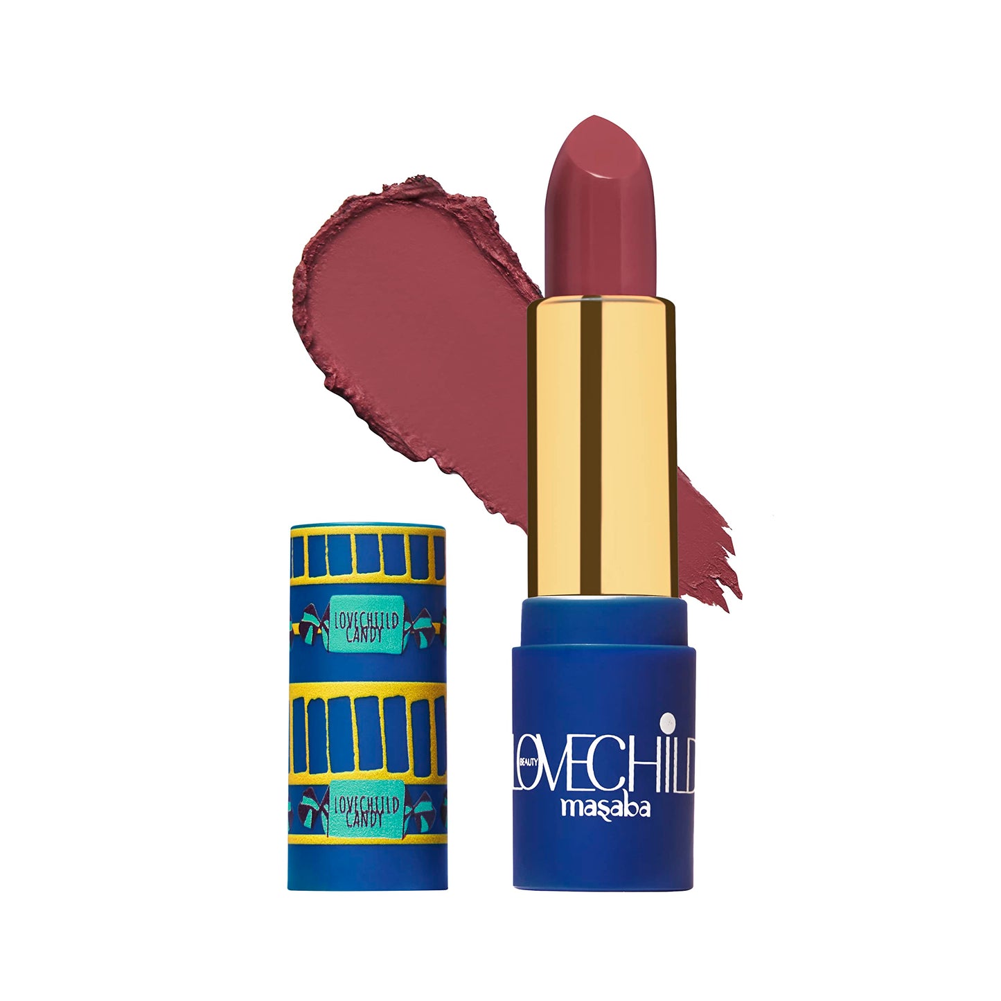 LoveChild Masaba - Mint-To-Be - Luxe Matte Lipstick, Keeps Lips Moisturised, Plum Cream, Long Stay Bullet Matte Lipstick,4ML