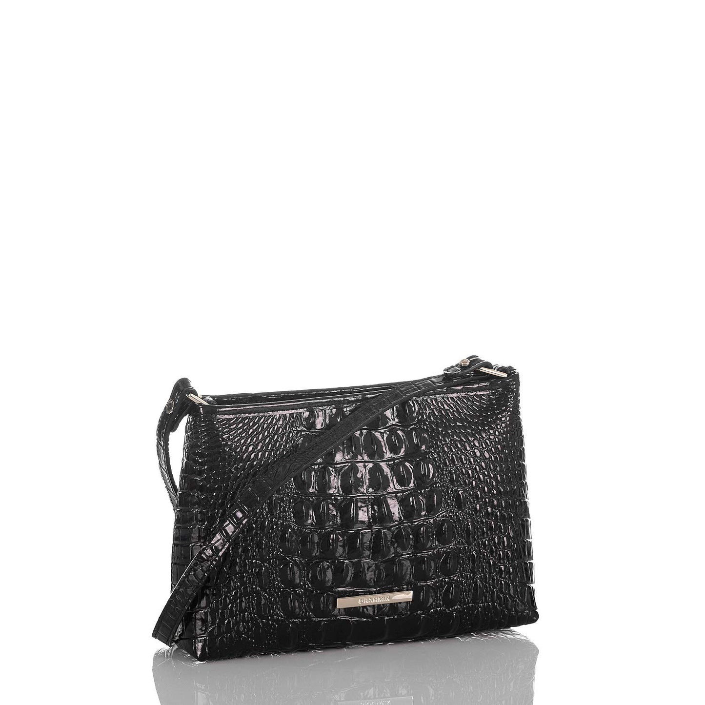 Brahmin Lorelei Black Hobo Crossbody Handbag Women One Size