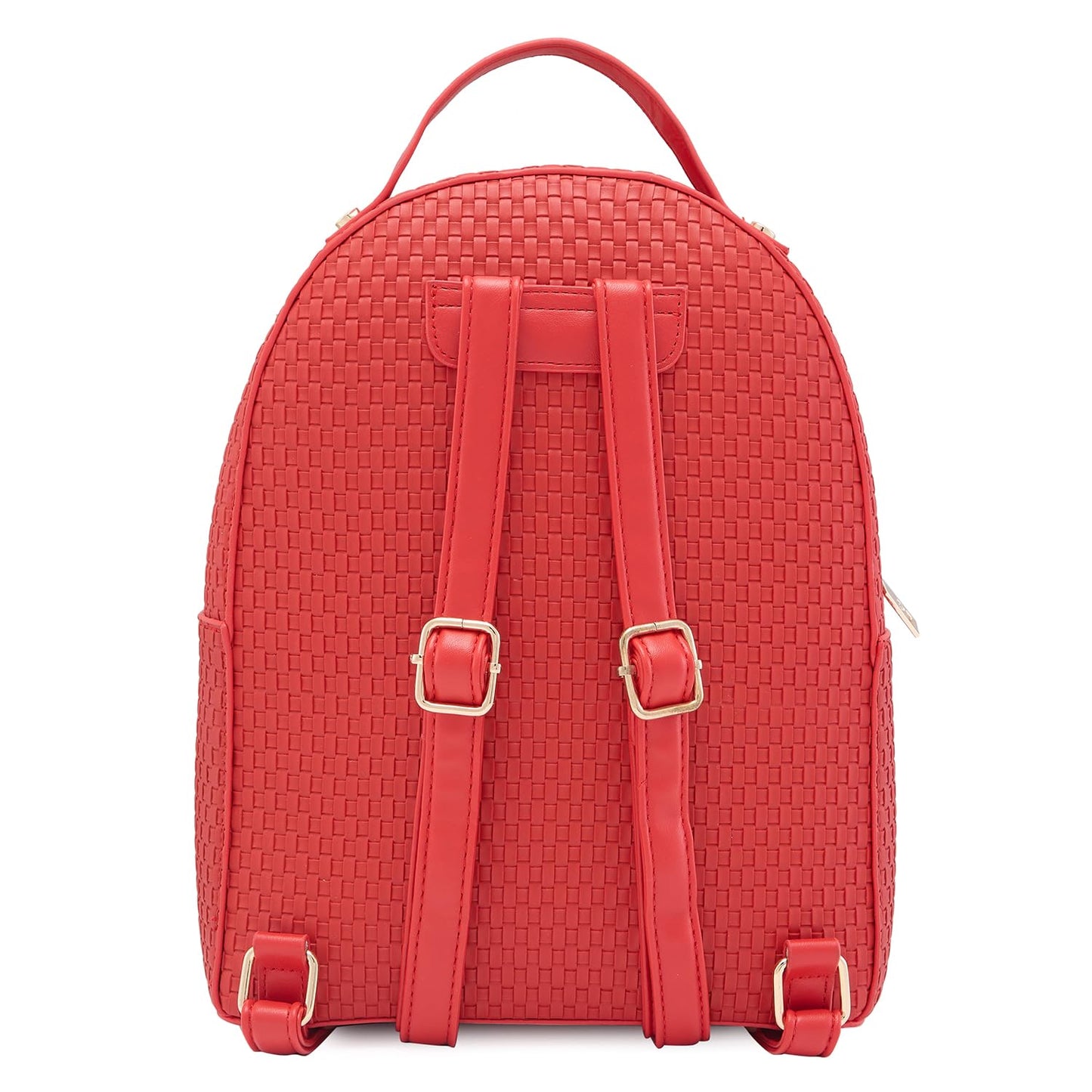 Caprese Riva Casual Backpack, Medium | Fashion Backpack for Women with Adjustable Shoulder Strap & Secure Zip Closure | For Everyday Outings and Travel | Ideal for Students, Professionals (Red)