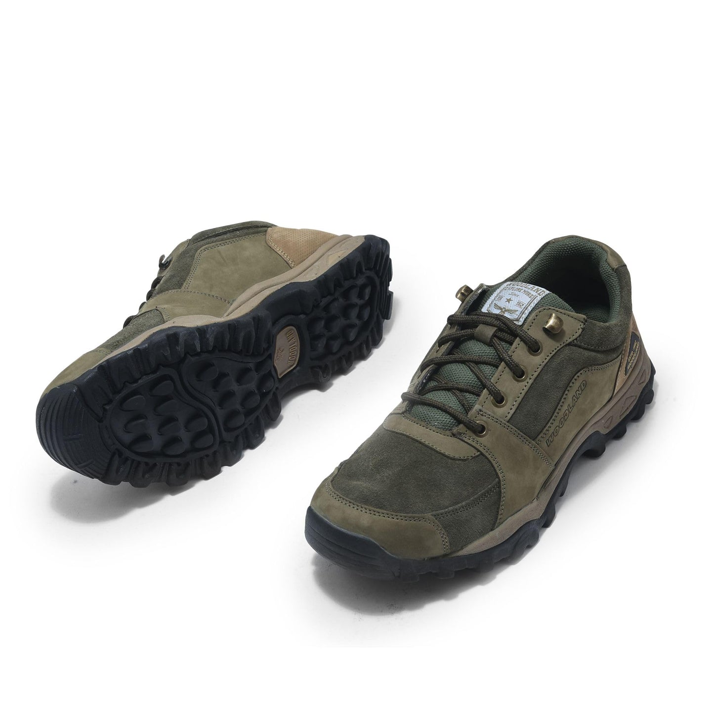Woodland Mens Olive Green Leather Casual Shoe-9 UK (43 EU) (OGC 3608119)