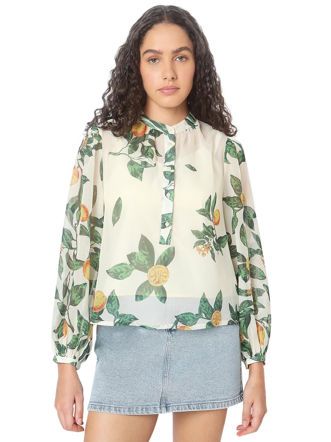 VERO MODA Women Off White Regular Fit Top