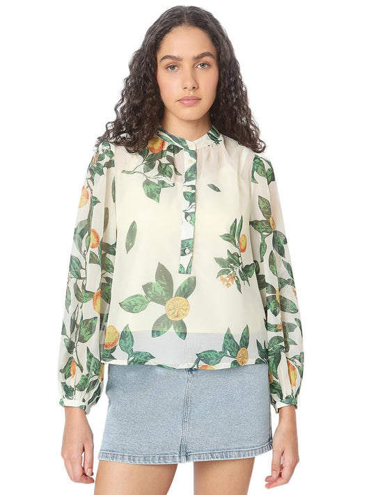 VERO MODA Women Off White Regular Fit Top