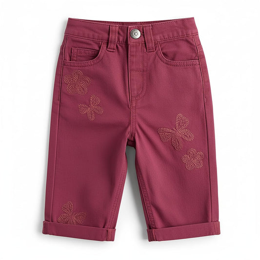 Mothercare Girls Toasted Petals Trousers - Purple