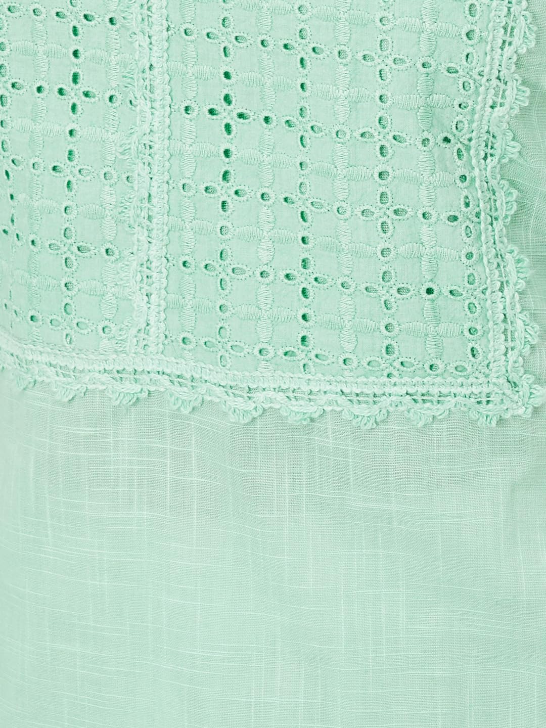 Max Women's Cotton Blend Regular Kurta (DAEKSP25BI_Mint Green