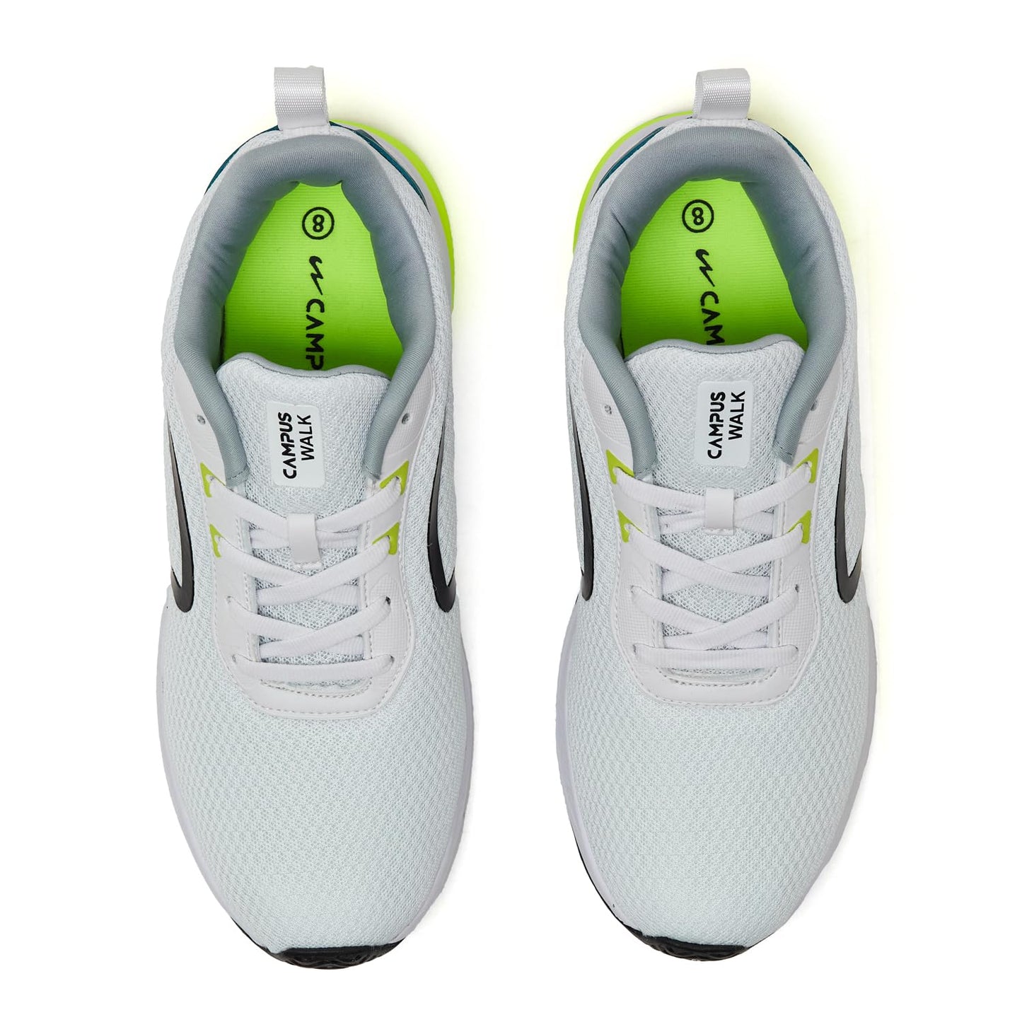Campus Men's White/Black Sneakers - 8 UK