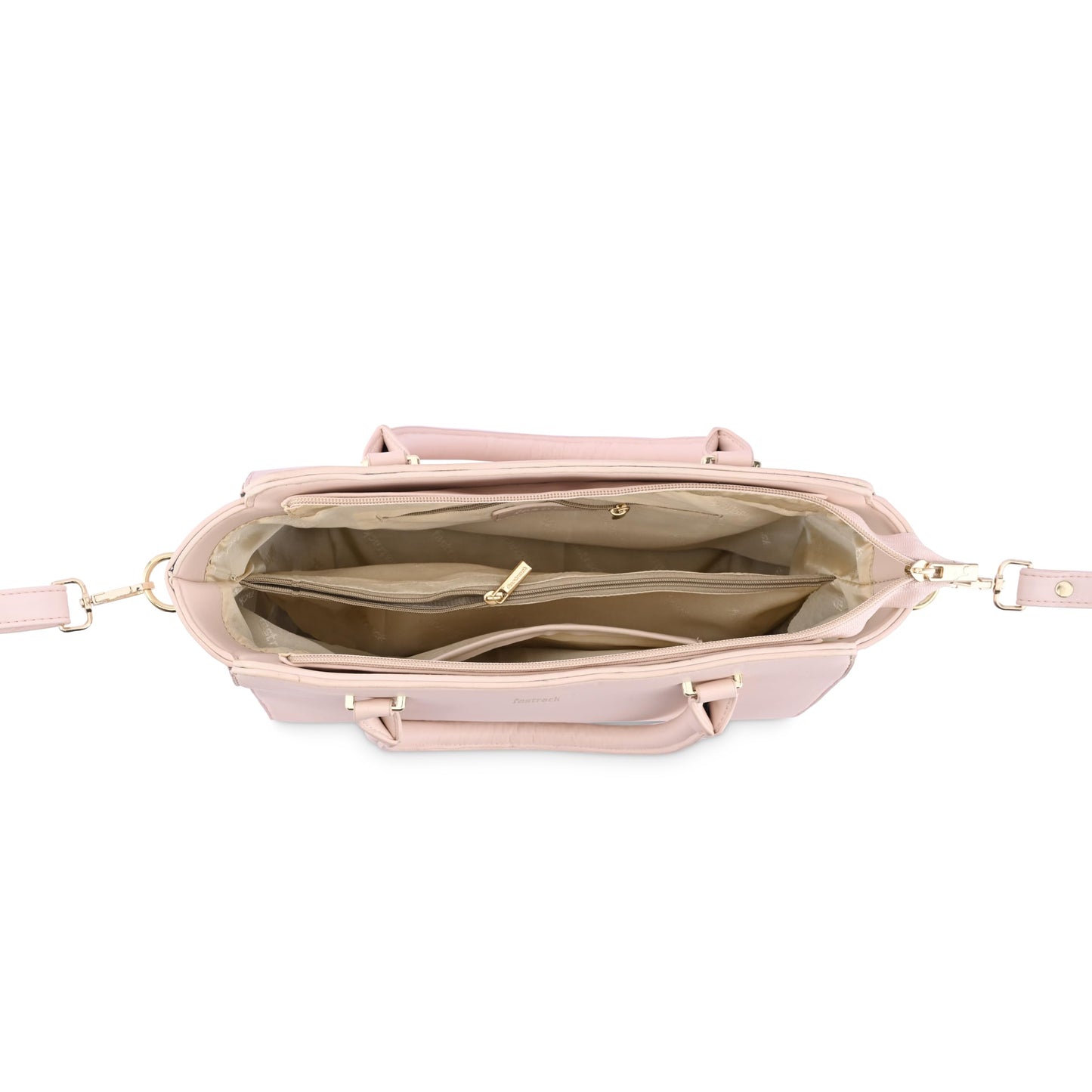 Fastrack Women and Girls Solid Classic Satchel Bag, And | Made Up Of Premium Faux Leather, Pink