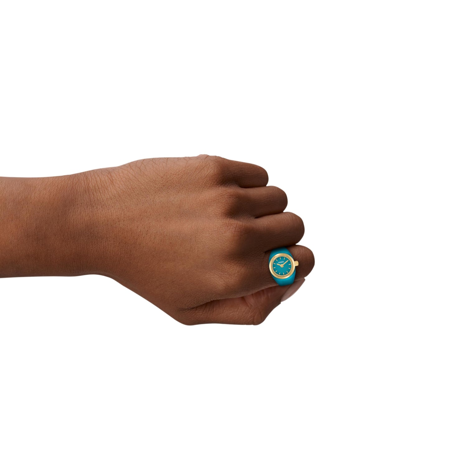 Fossil Womens Watch Ring Gold Quartz Stainless Steel Watch ES5415