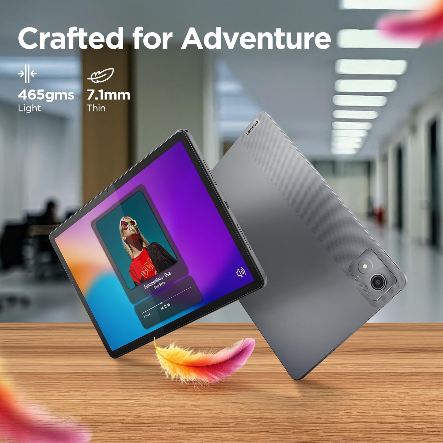 Lenovo Tab K11 with Keyboard| 4G (LTE) + Wi-Fi | 8 GB RAM, 128 GB ROM (Expandable Upto 1 TB)| 11 Inch Screen, 90 Hz Refresh| Quad Speaker with Dolby Atmos| 13 MP Rear Cam with Flash|Luna Grey