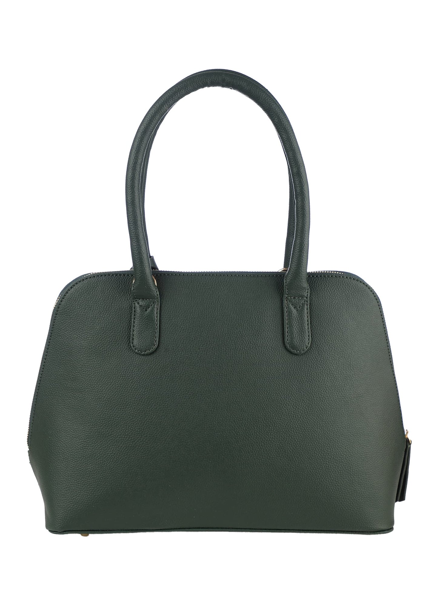 Satya Paul Green Olive Faux Leather Satchel Hand Bag for Women