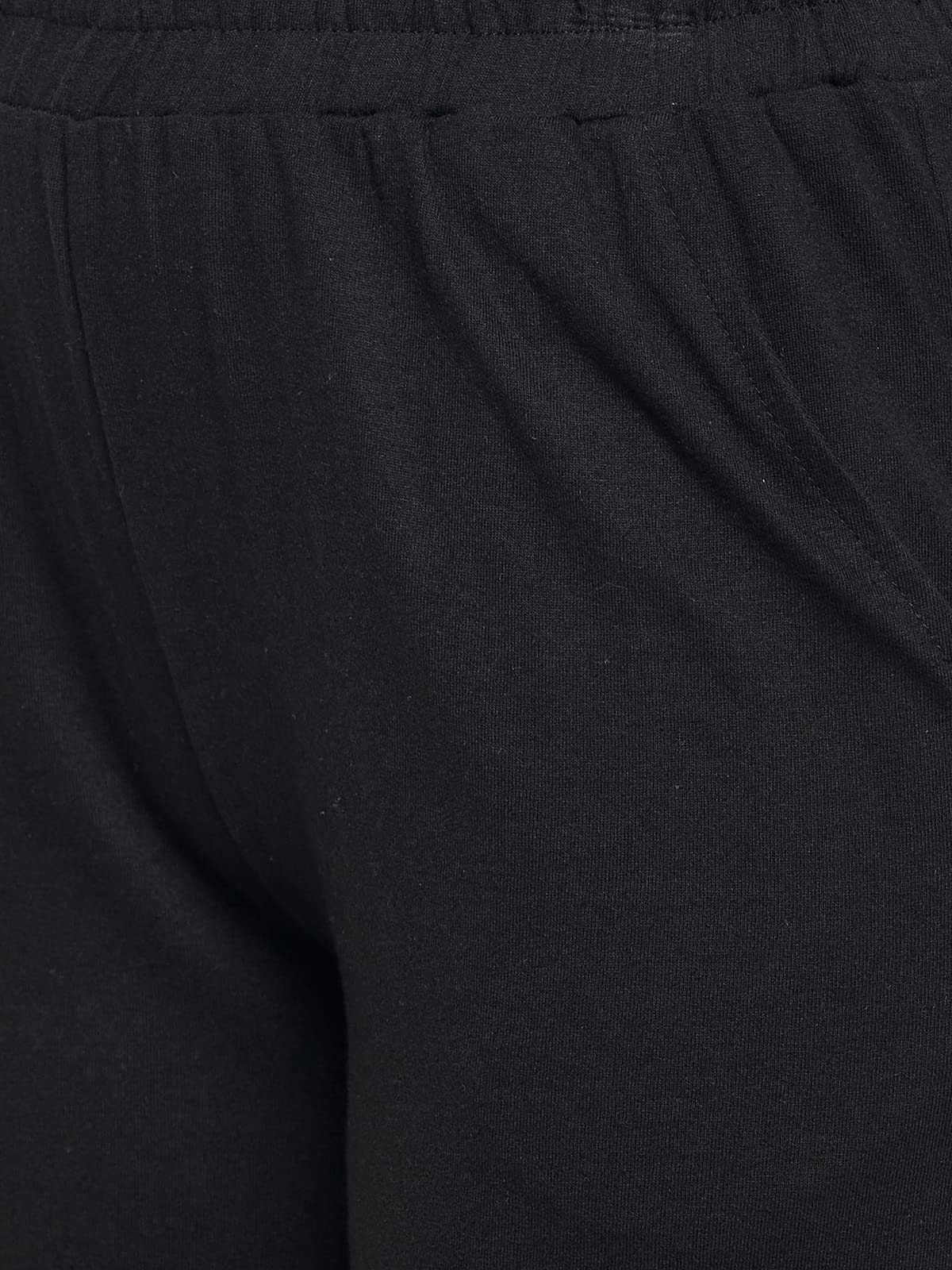 Clovia Women's Cotton Chic Basic Flared Capri with Pocket (LB0182P13_Black_L)