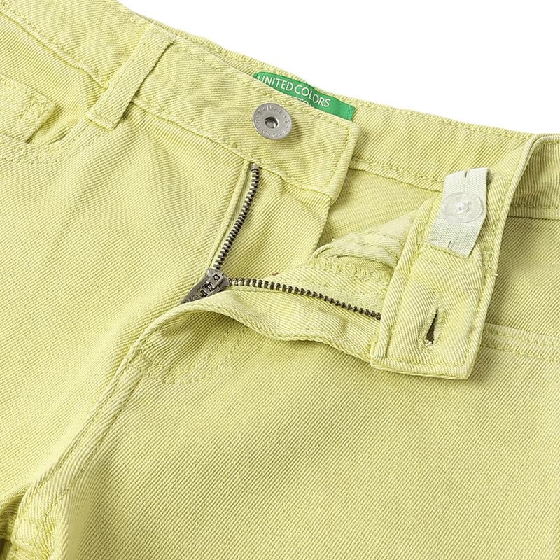 United Colors of Benetton Solid Straight Fit Crochet Pocket Denim Jeans