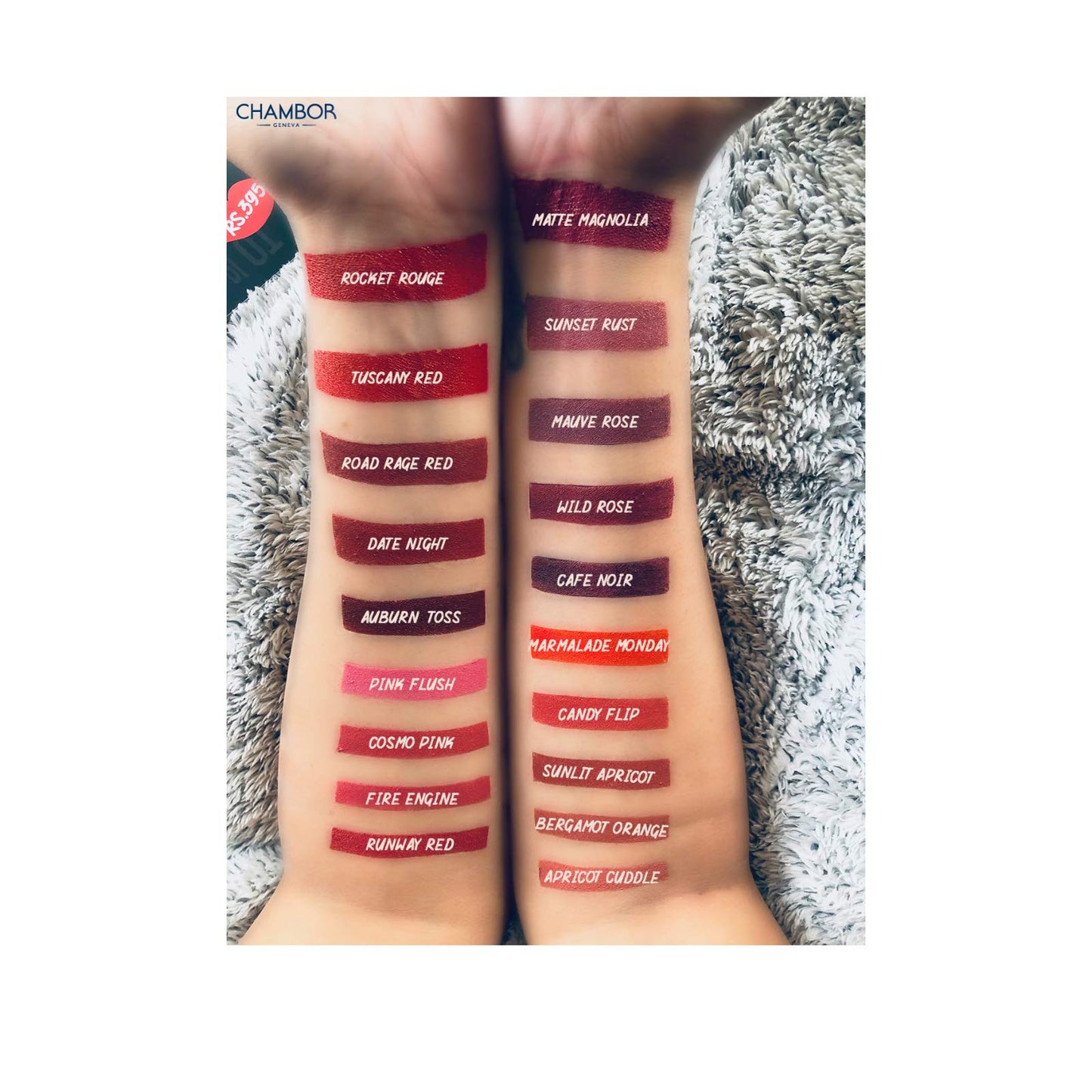 CHAMBOR Matte Lipstick Riot # 256 - Sunset Rust, Sunset Rust, 4.5 g, Matte Finish