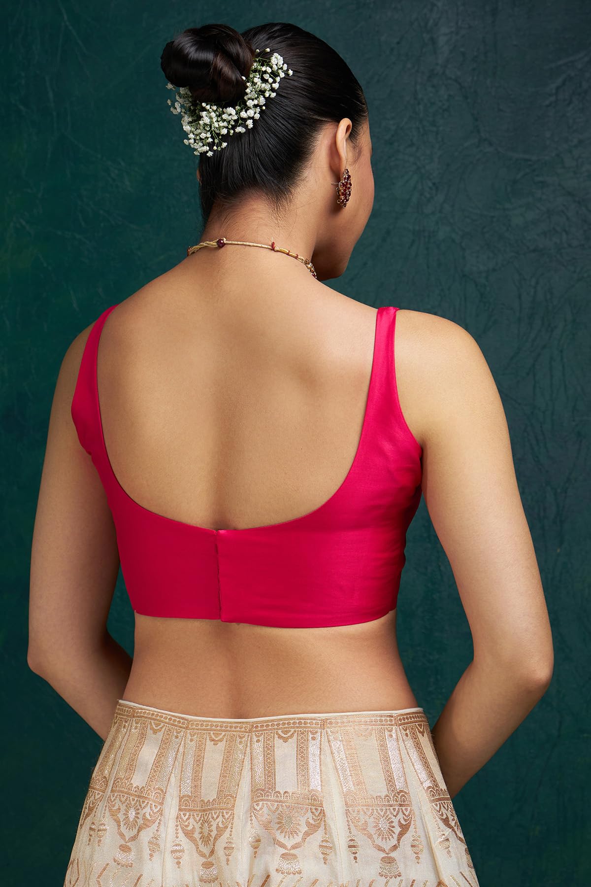 Soch Women's Art Silk Sleeveless Regular Blouse (SOBLA191031_Pink 38)