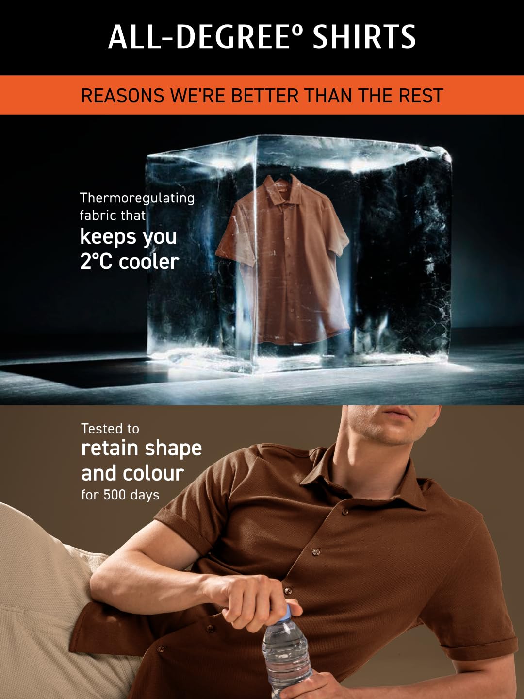 DAMENSCH Constant Cotton Thermoregulating Pique Half Shirt - Loyal Maroon - L