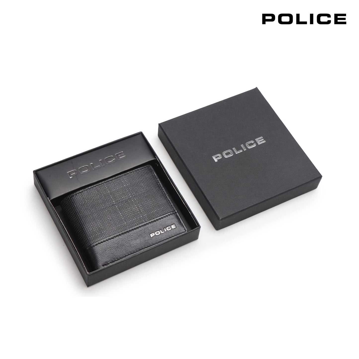 Police Branded Wallet for Men Leather Original | Premium Slim Wallet for Men Stylish Money Bifold Genuine Leather Gents Purse with 10 Card Holder Slots - Black