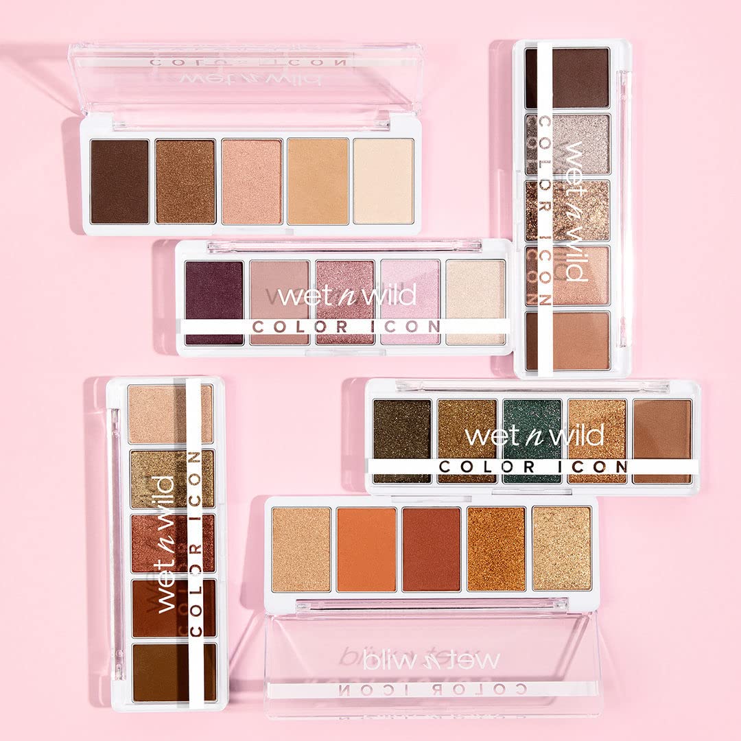 Wet n Wild Color Icon 5-Pan Palette-Camo-Flaunt, Eyeshadow Palette, 5 Richly Pigmented Colors for Everyday Makeup, Long-Lasting and Easy to Blend Formula, Camo-Flaunt Matte Finish