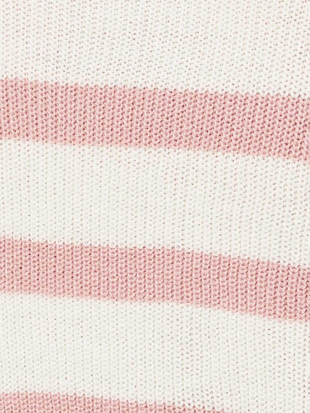 Max Women Striped Sweater (Off White_3XL)