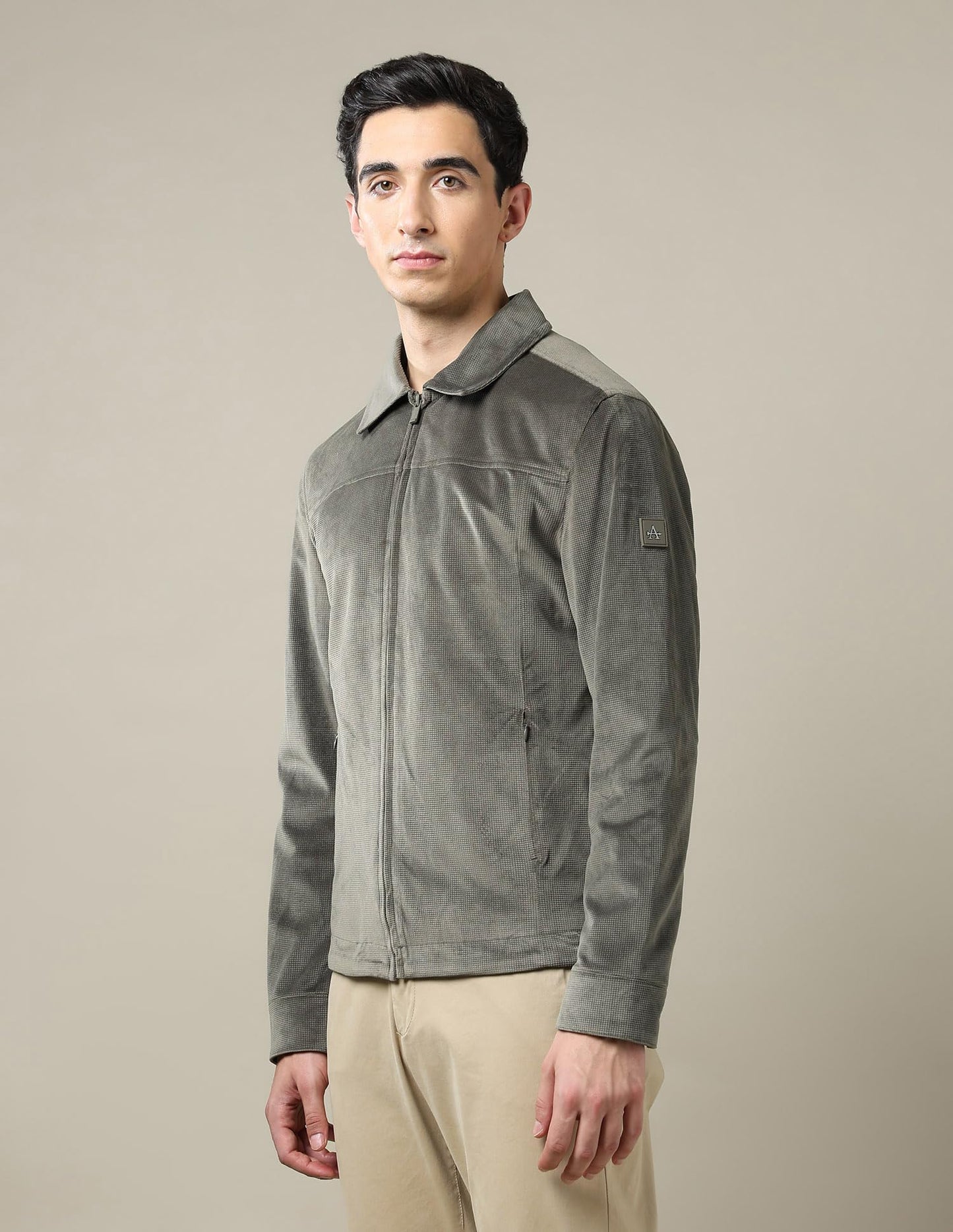 Arrow Men's Textured Regular Fit Jacket