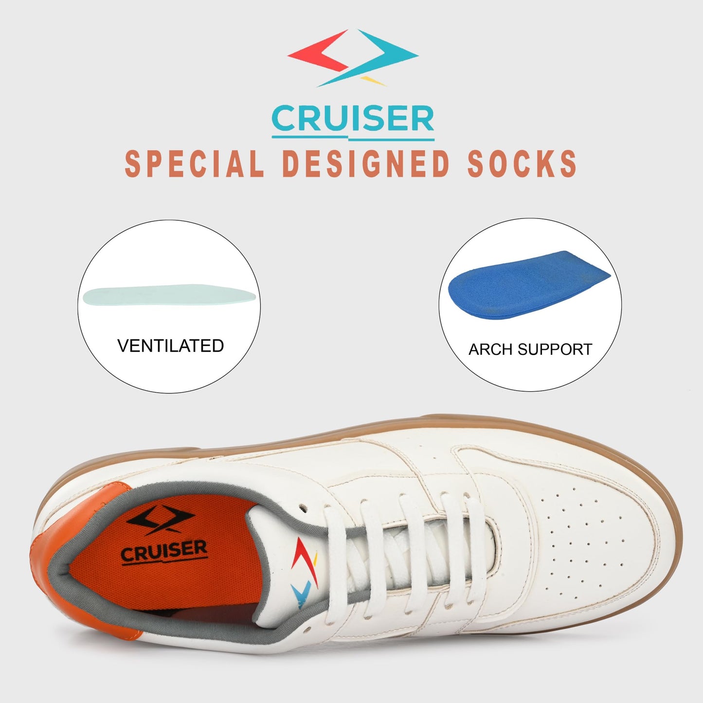 Cruiser Men's Atlas White Sneakers_8 UK (2512-5)