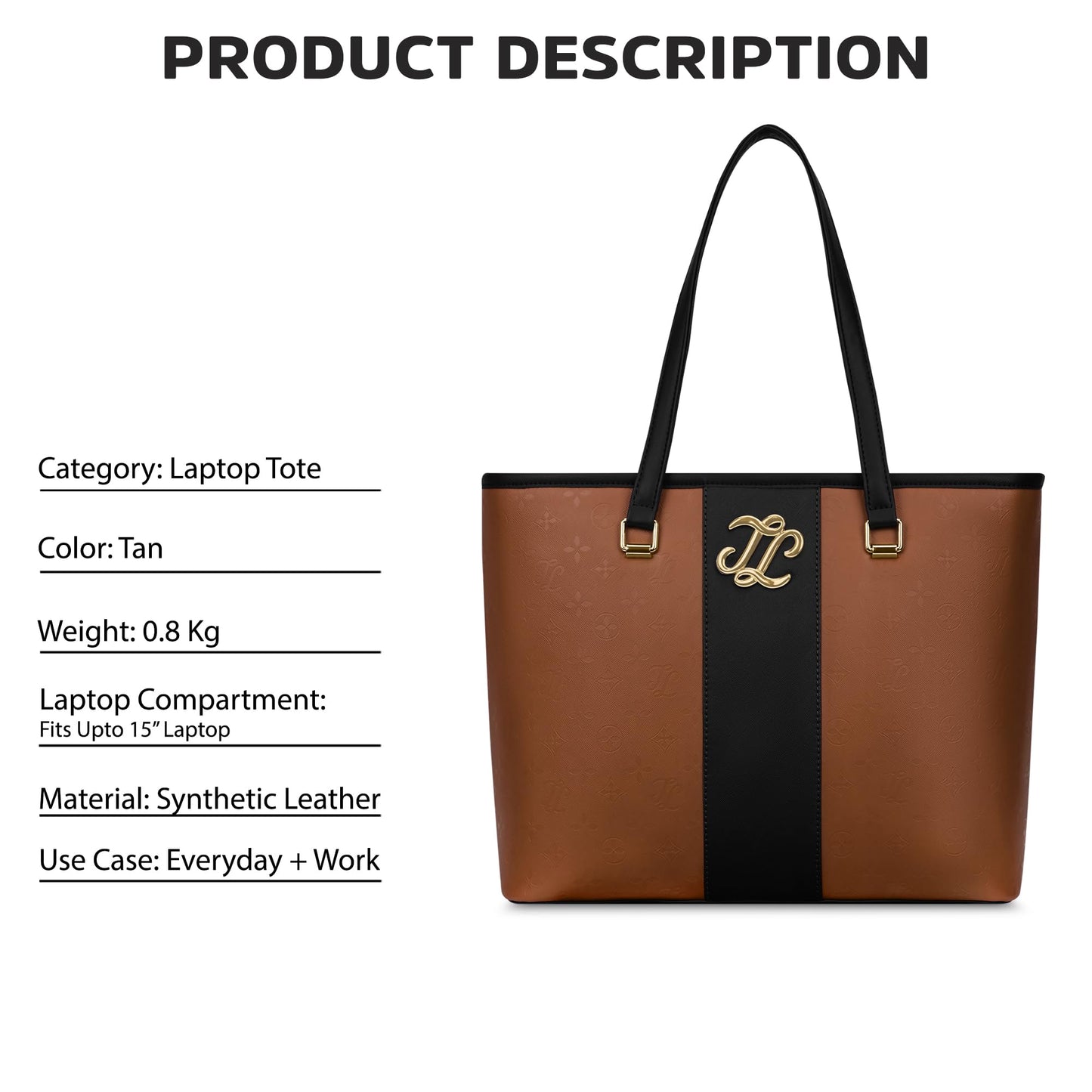 Lavie Signature Women's Tarrytown Colourblock Laptop Tote Handbag for Women | Fits upto 15" Laptop | Tote Bag for Work | Ladies purse | Stylish Shoulder Bag | Gift for Women