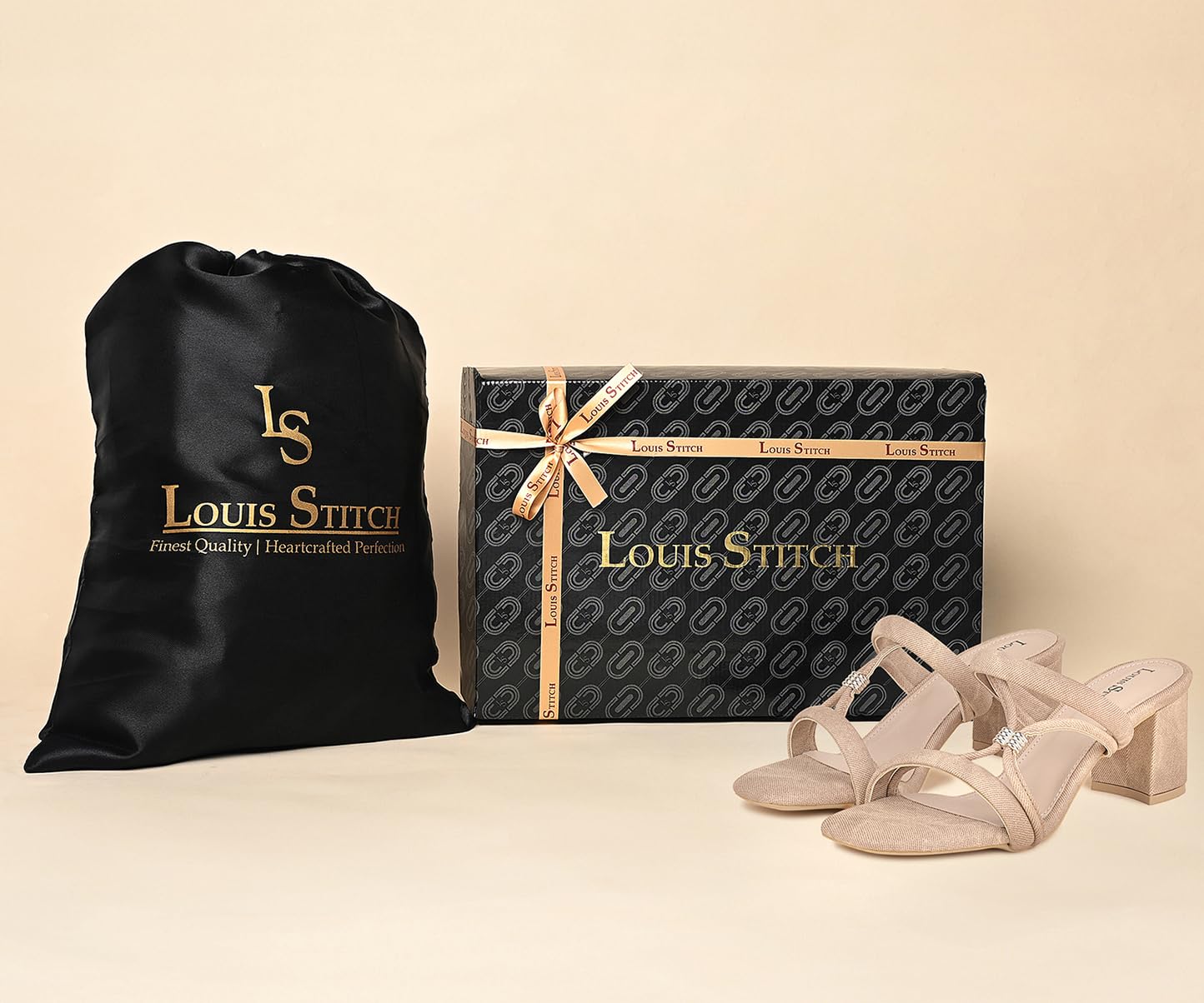 LOUIS STITCH Women’s Denim Block Heel Sandals | Comfortable Sandal for Ladies | LSOF-LDBH-SBDN