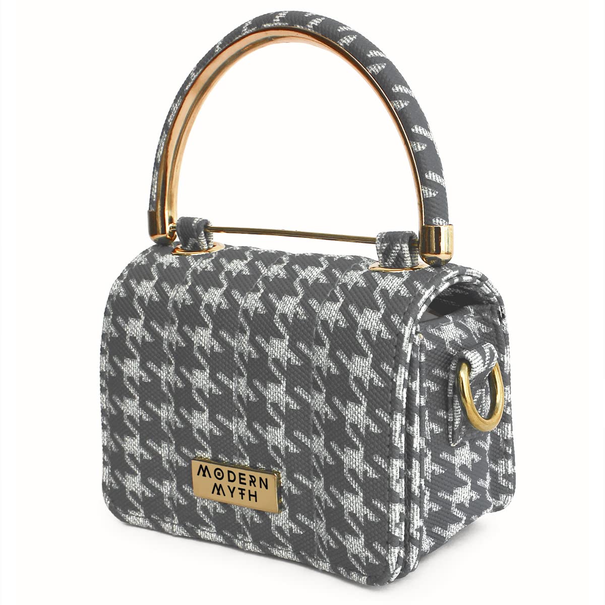 Modern Myth Nano Mini Box Bag (Grey & White)