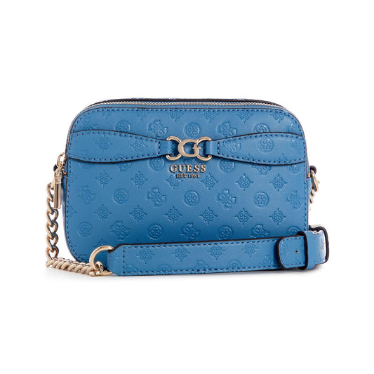 GUESS Women's Blue Pu Logo Camera Bag
