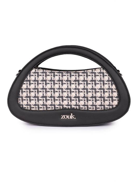 ZOUK Nadia Sling Bag for Women – Stylish Crossbody with Cutout Top Handle | Handcrafted Shoulder Bag with Multiple Pockets & Water-Resistant Lining | Formal & Casual Use | Carter Checks