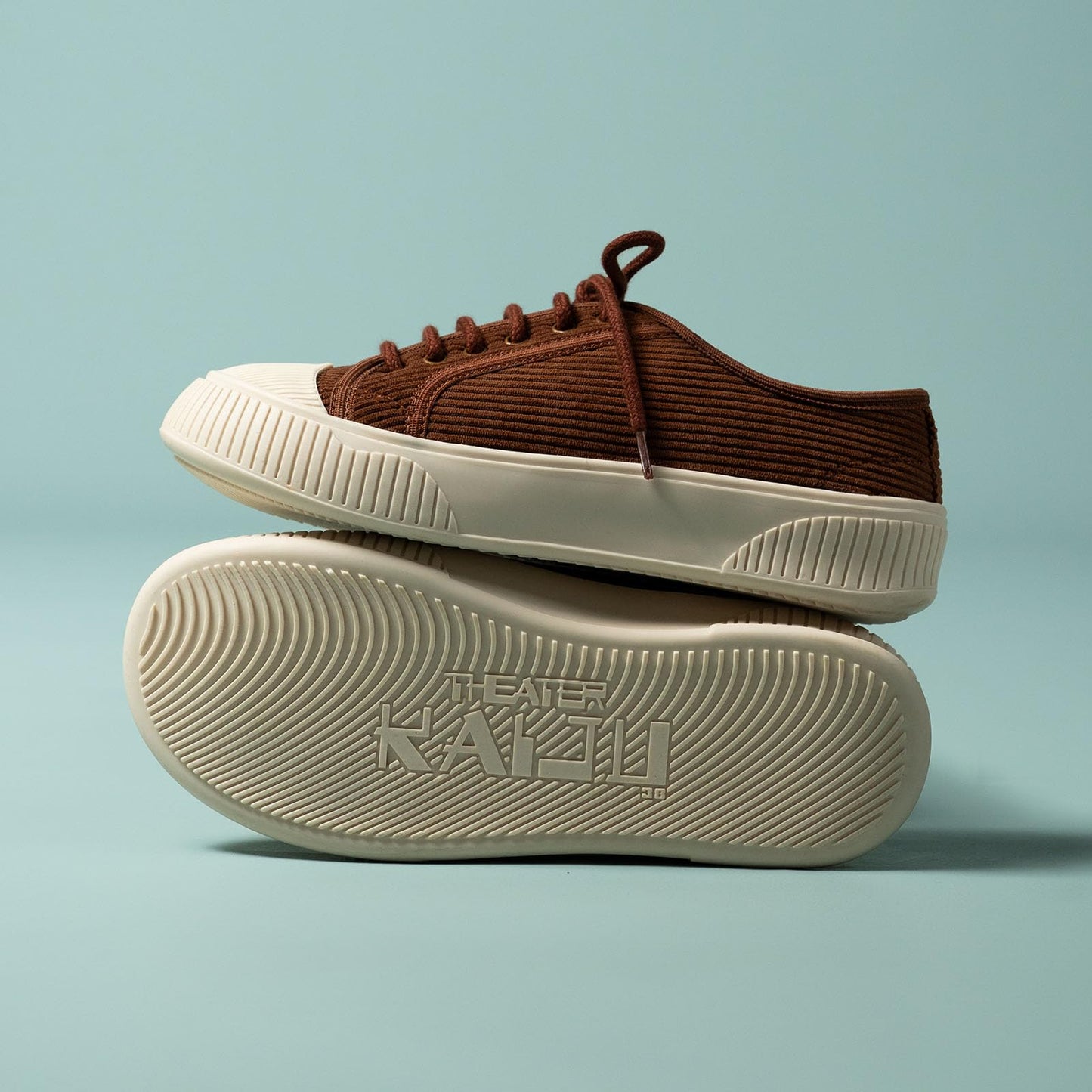 Theater Women Wicked Brown Corduroy Lace-Up Sneakers | Soft Low-Top Casual Shoes with Cushioned Insole | Stylish Comfortable Canvas Fashion Sneakers