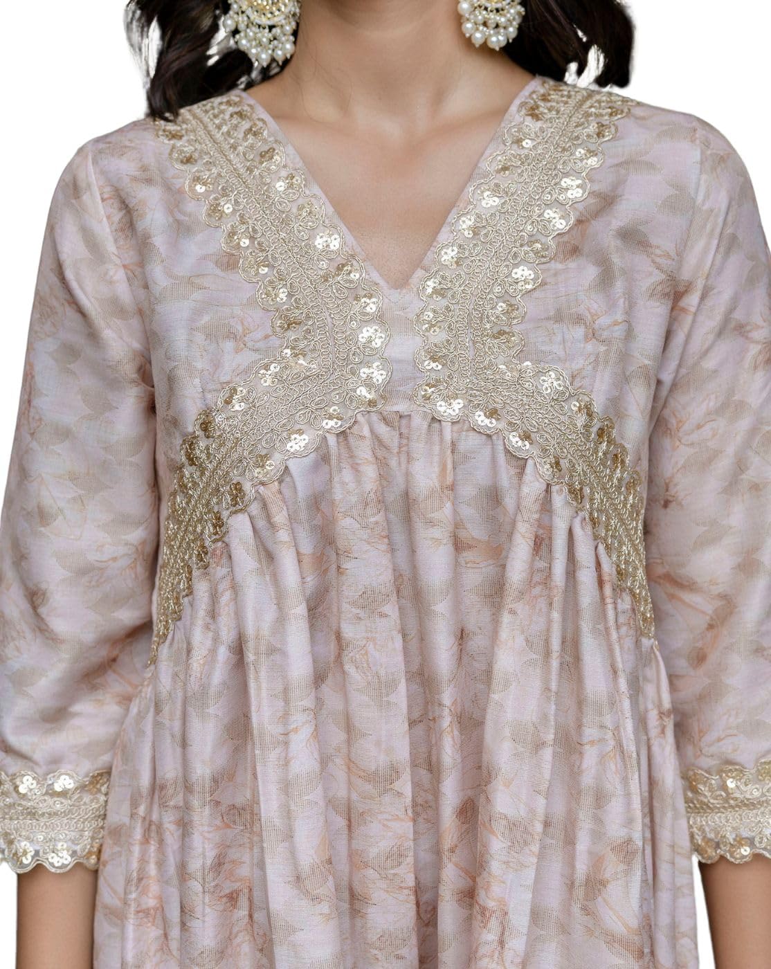 Jaipurite Women Embroidered Alia Cut Kurta & Flared Sharara with Dupatta
