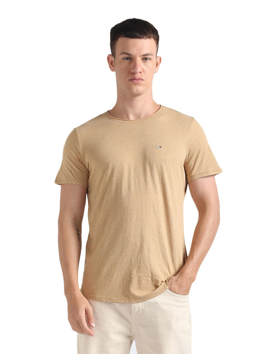 Tommy Hilfiger Mens Beige Color T-Shirt (S)