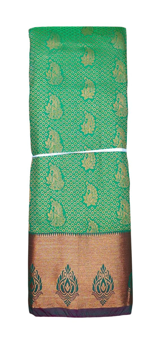SREE KUMARAN Women's Kanchipuram Silk Pattu Sarees With Blouse (VSK138-2) (VSK147-1)