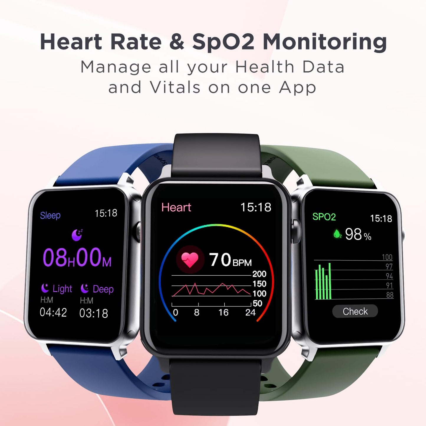 Boat Wave Call Smart Watch w/Bluetooth Calling, 1.69" (4.2 cm) HD Display w/ 550 NITS & 70% Color Gamut, 150+ Watch Faces, Multi-Sport Modes,HR,SpO2, IP68(Royal Blue)