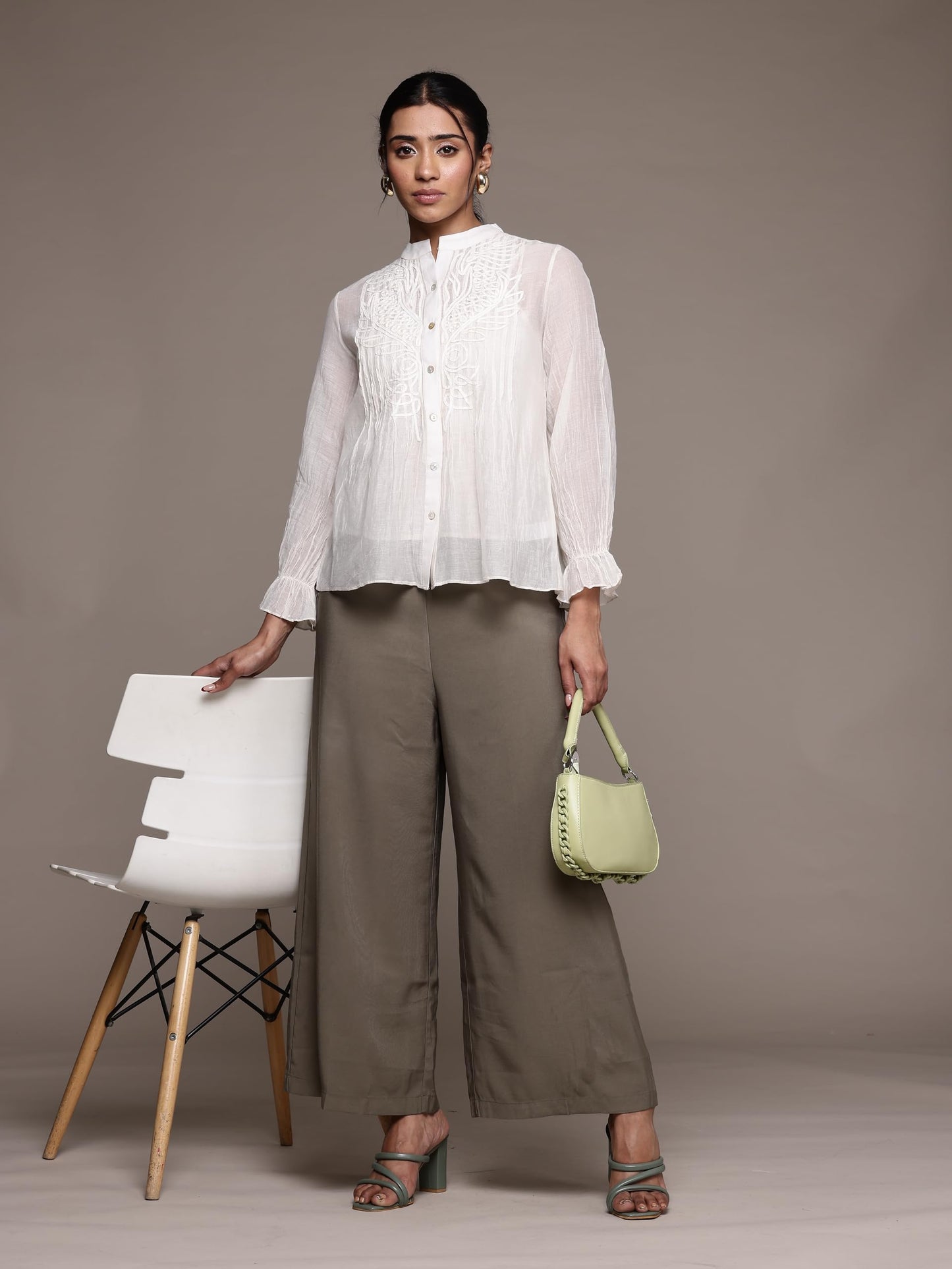 Ritu Kumar Ecru Essential-Label Shirt