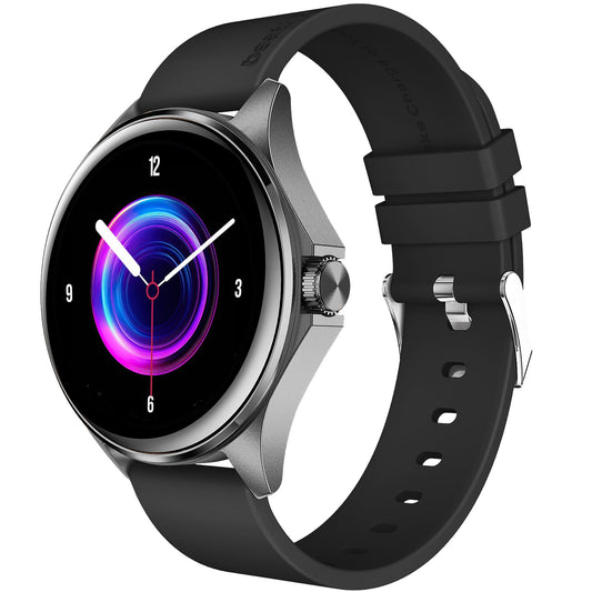 beatXP Nuke 1.32” Super AMOLED Display Bluetooth Calling Smart Watch, 466 * 466px, Metal Body, 500 Nits, 60Hz Refresh Rate, 100+ Sports Modes, 24/7 Health Tracking, IP67 (Black)