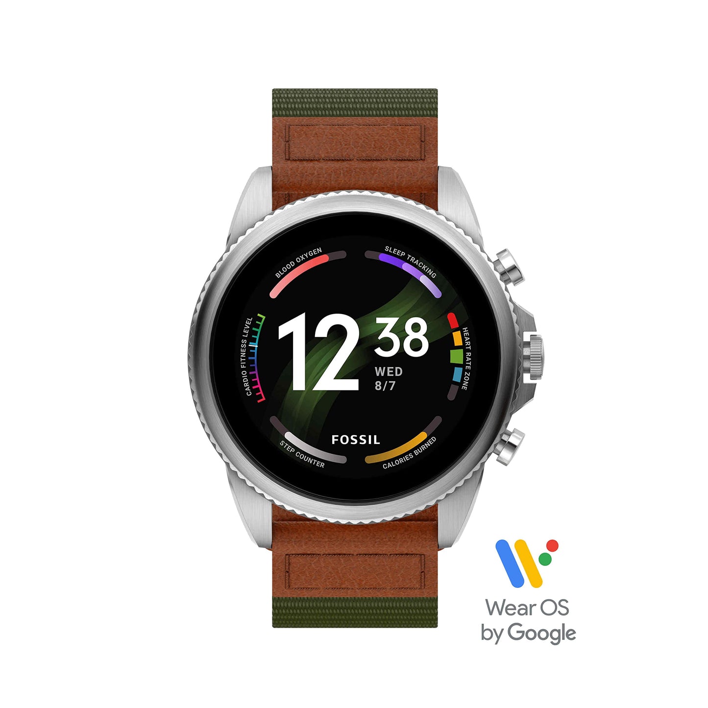 Fossil Gen 6 Men's Smartwatch with AMOLED Screen, Snapdragon 4100+ Wear Platform, Wear OS by Google, Google Assistant, SpO2, Wellness Features and Smartphone Notifications