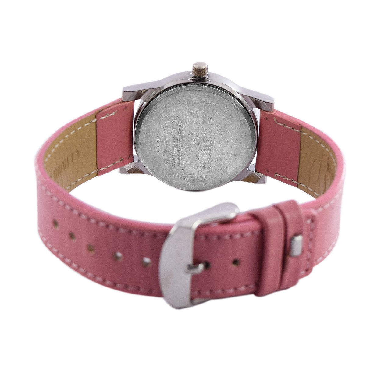 Maxima Leather Attivo Steel Analog Pink Dial Women's Watch - 23346Lmli, Band Color-Pink